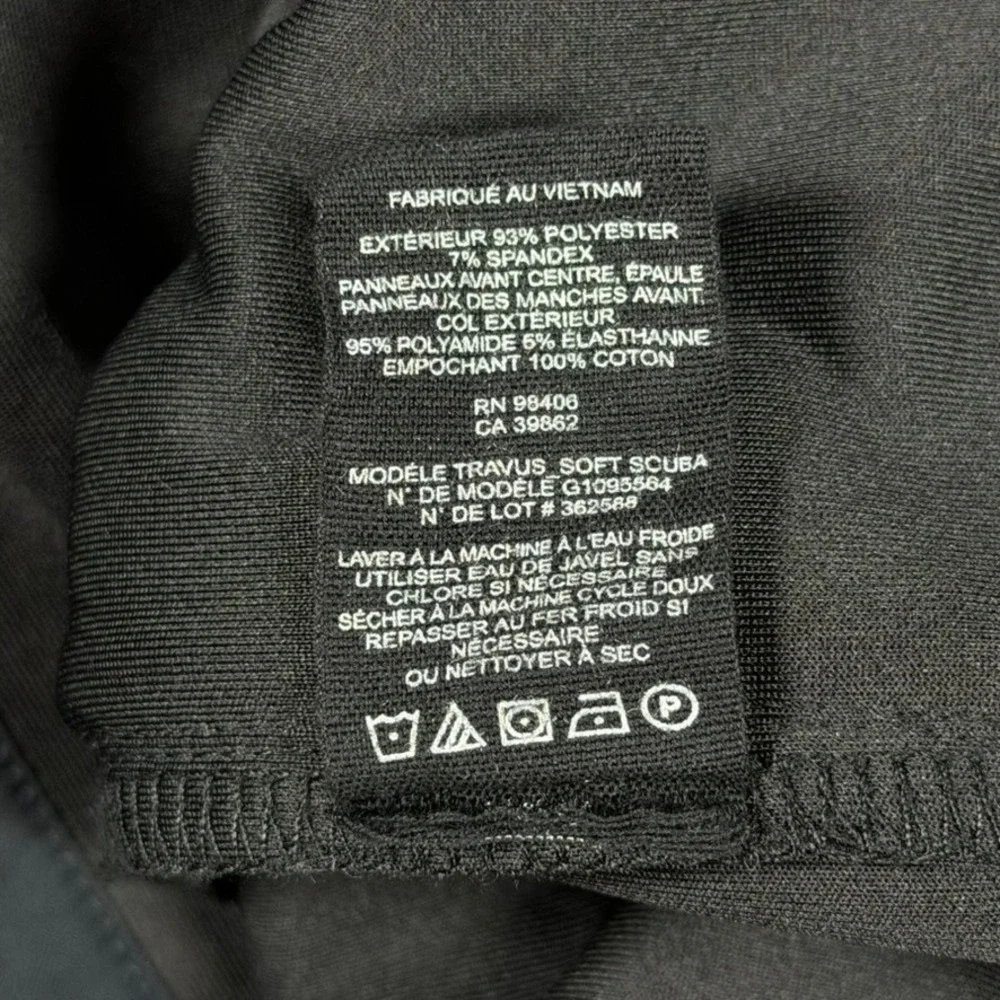 Theory Full Zip Performance Scuba Soft Jacket Black Navy Blue Men's‎ Size XXL